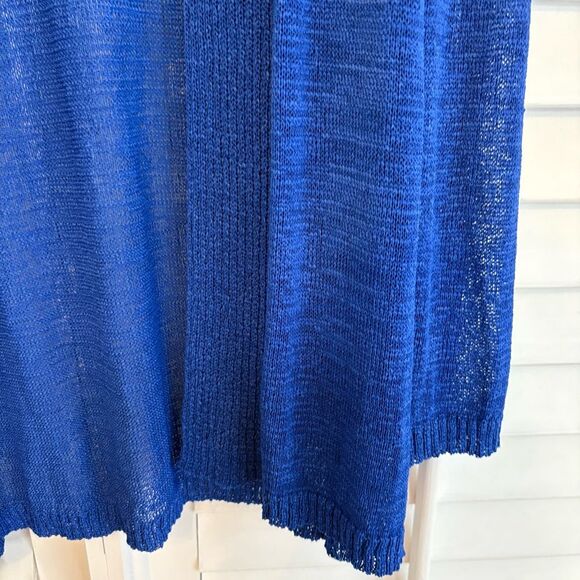 Chicos Blue Open Knit Cardigan Size 3 (Size XL 16/18) - Picture 3 of 8